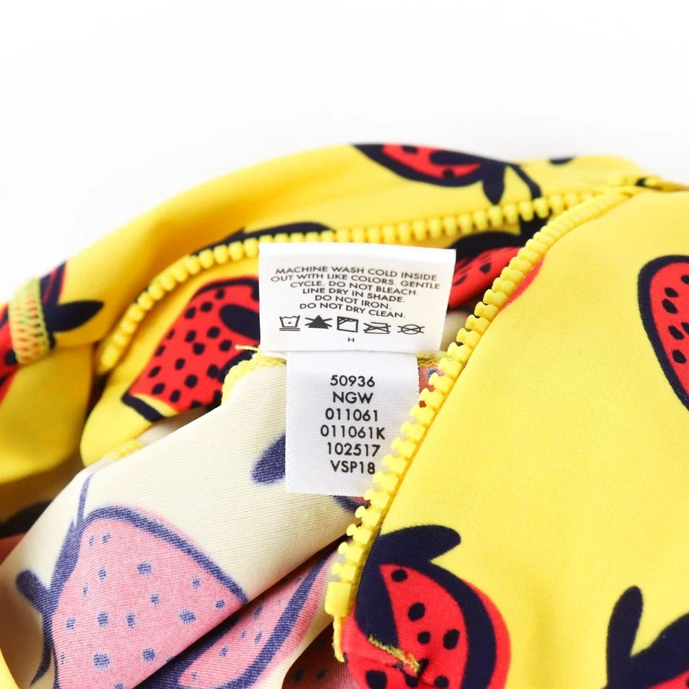 Hanna Andersson Rash Guard Swimsuit 3-6‎ Mos Strawberry Print Sun Protection